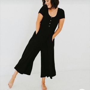 NWT BomBom lightweight black jumpsuit